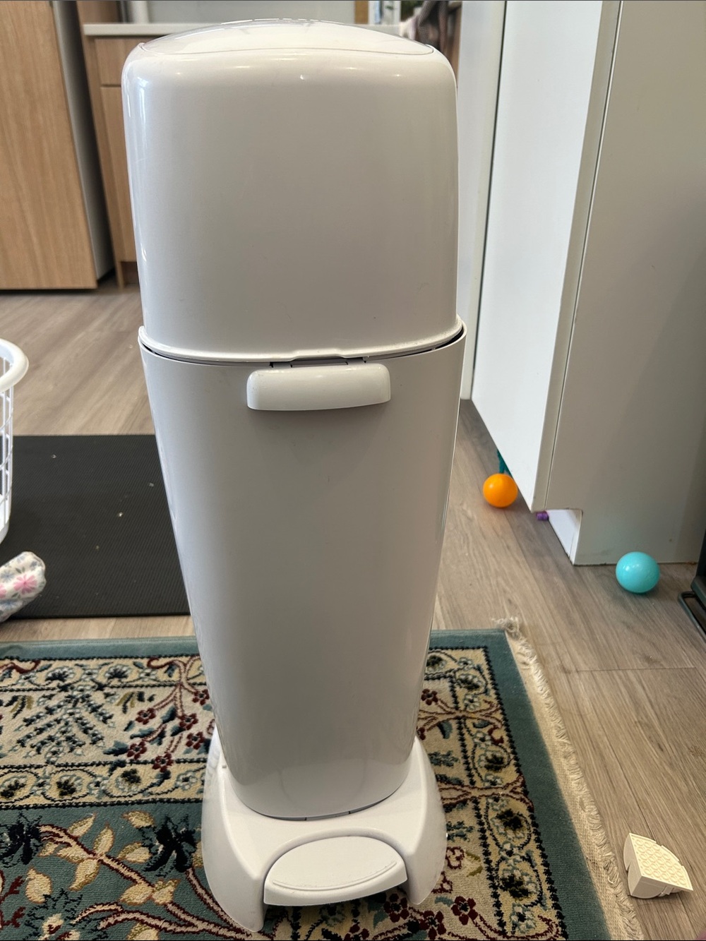 White Diaper Pail with Step Pedal - Kids Other
